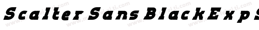 Scalter Sans BlackExp Slant字体转换